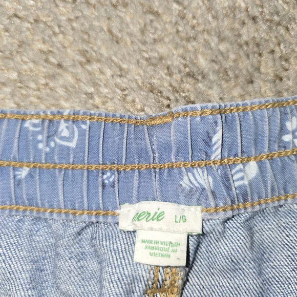 Aerie Light Blue Distressed Denim Jean Shorts Size Large - Picture 4 of 5